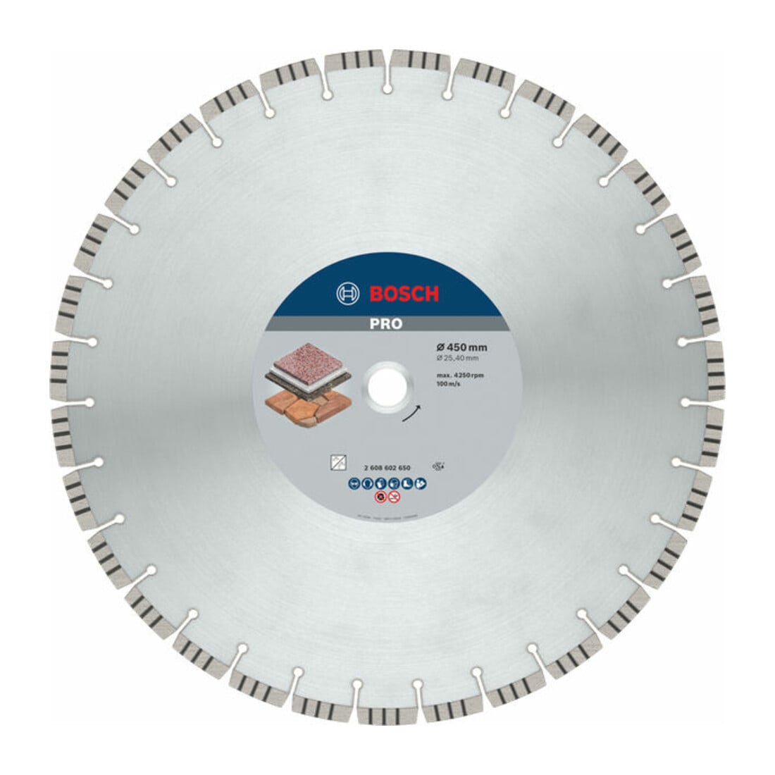 Lame de scie diamant Bosch Meilleure pour pierre 450 x 25,40 x 3,8 x 12 mm