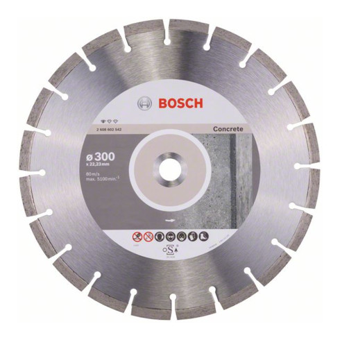 Lame de scie diamant Bosch Standard pour béton 300 x 22,23 x 3,1 x 10 mm