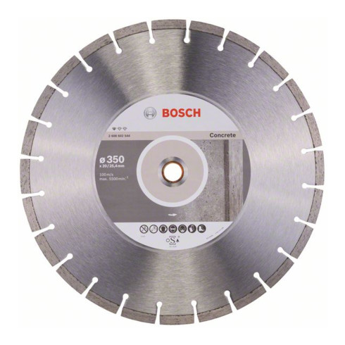 Lame de scie diamant Bosch Standard pour béton 350 x 20,00/25,40 x 2,8 x 10 mm