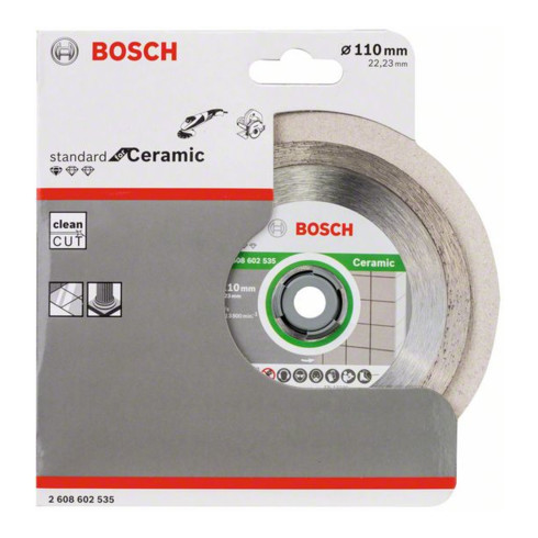 Lame de scie diamant Bosch Standard pour céramique 110 x 22,23 x 1,6 x 7,5 mm