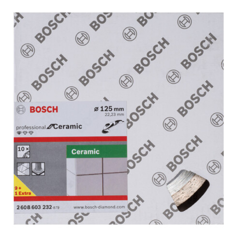 Lame de scie diamant Bosch Standard pour céramique, 125 x 22,23 x 1,6 x 1,6 x 7 mm