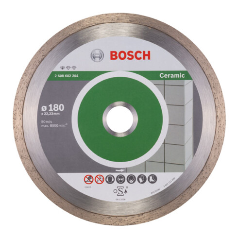 Lame de scie diamant Bosch Standard pour céramique 180 x 22,23 x 1,6 x 7 mm