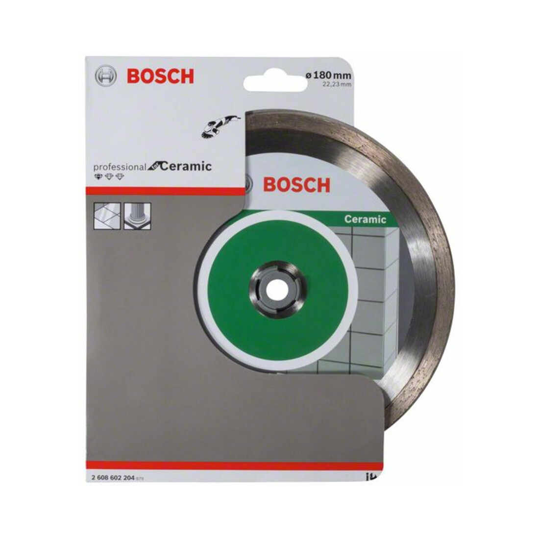 Lame de scie diamant Bosch Standard pour céramique 180 x 22,23 x 1,6 x 7 mm