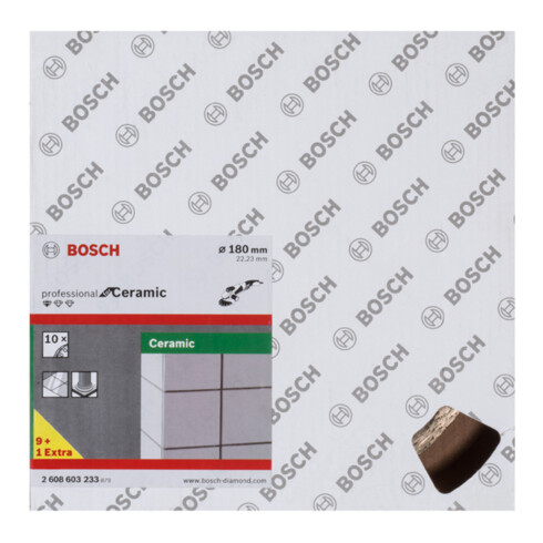 Lame de scie diamant Bosch Standard pour céramique 180 x 22,23 x 1,6 x 7 mm