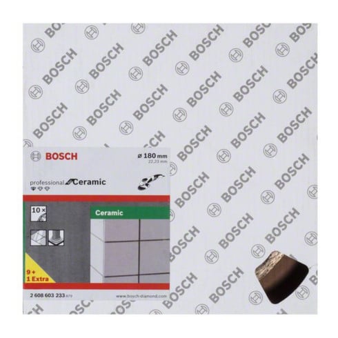 Lame de scie diamant Bosch Standard pour céramique 180 x 22,23 x 1,6 x 7 mm