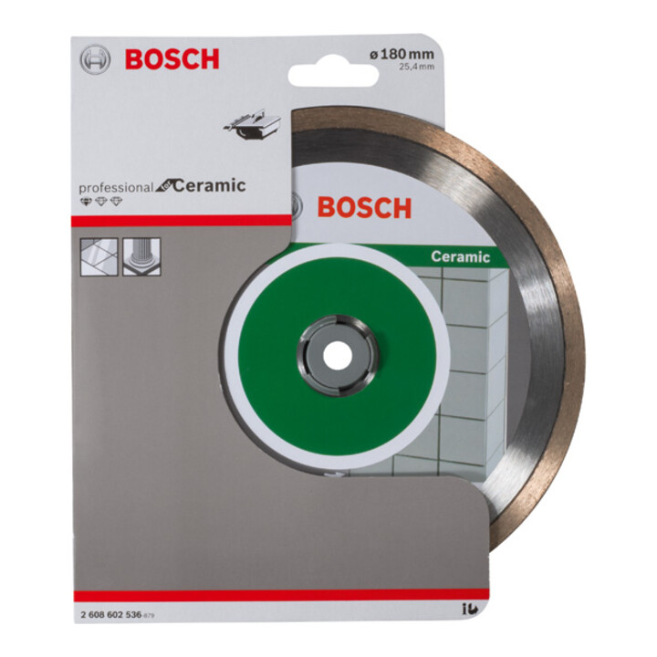 Lame de scie diamant Bosch Standard pour céramique 180 x 25,40 x 1,6 x 7 mm