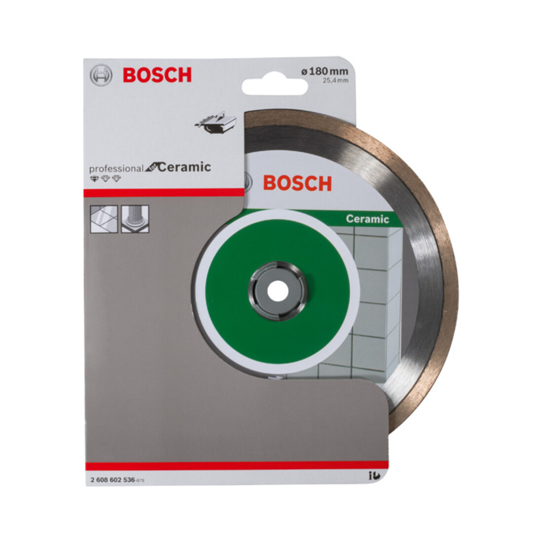 Lame de scie diamant Bosch Standard pour céramique 180 x 25,40 x 1,6 x 7 mm