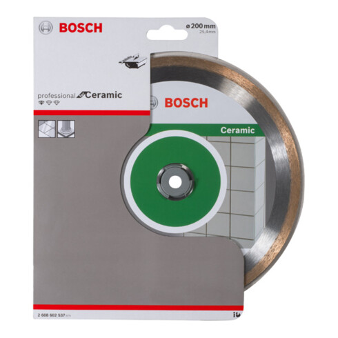 Lame de scie diamant Bosch Standard pour céramique 200 x 25,40 x 1,6 x 7 mm
