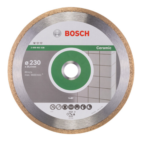 Lame de scie diamant Bosch Standard pour céramique 230 x 25,40 x 1,6 x 7 mm