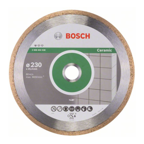 Lame de scie diamant Bosch Standard pour céramique 230 x 25,40 x 1,6 x 7 mm