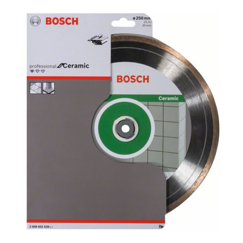 Lame de scie diamant Bosch Standard pour céramique 250 x 30 + 25,40 x 1,6 x 7 mm