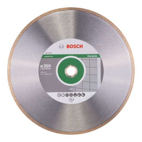 Lame de scie diamant Bosch Standard pour céramique 350 x 30 + 25,40 x 2 x 7 mm
