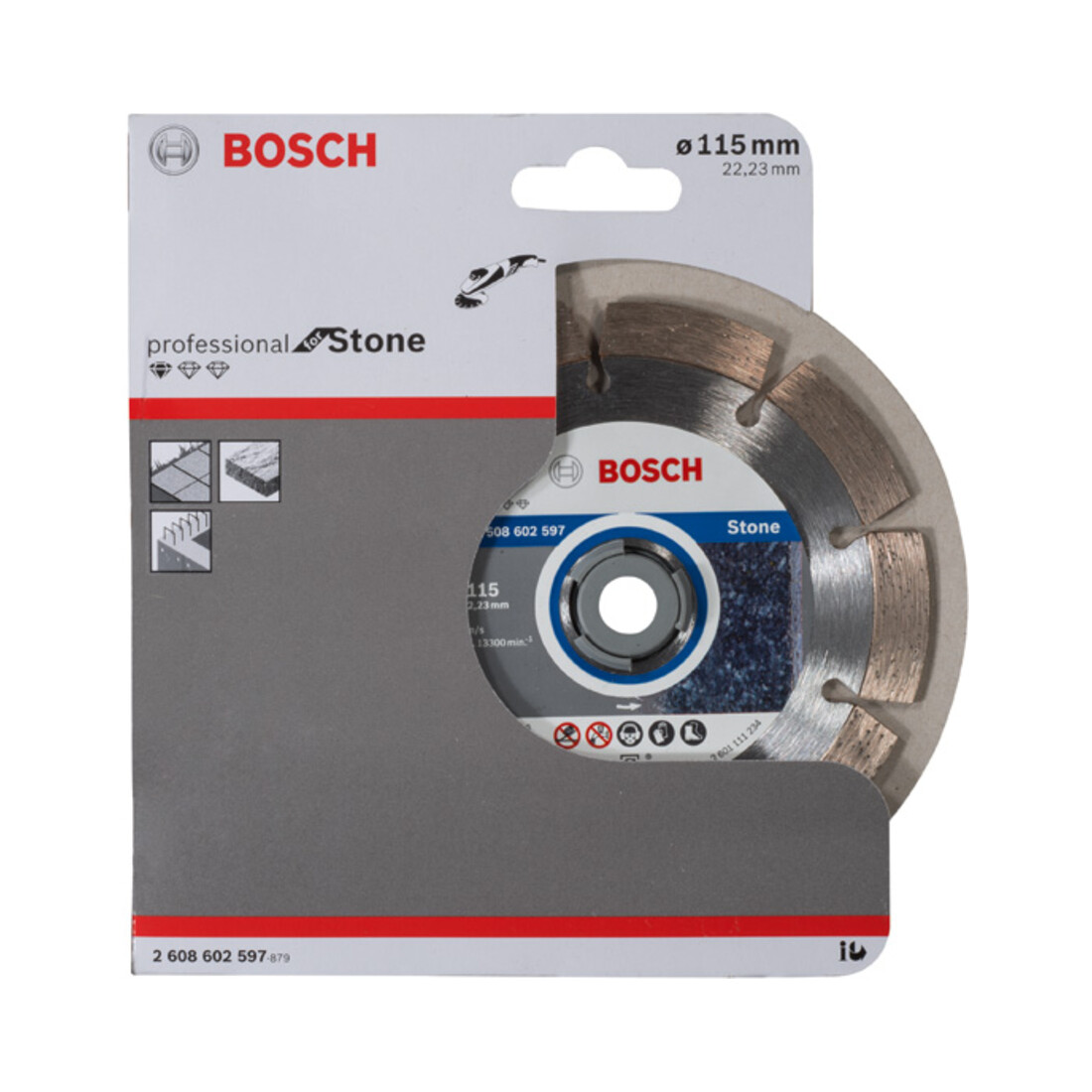 Lame de scie diamant Bosch Standard pour pierre, 115 x 22,23 x 1,6 x 10 mm
