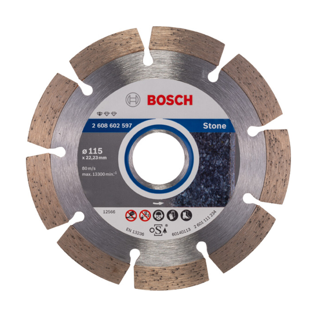 Lame de scie diamant Bosch Standard pour pierre, 115 x 22,23 x 1,6 x 10 mm