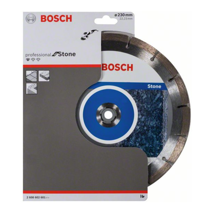Disque à tronçonner diamanté Bosch Standard for Stone 230 x 22,23 x 2,3 x 10 mm