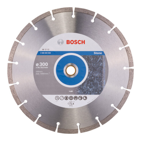 Lame de scie diamant Bosch Standard pour pierre 300 x 20,00/25,40 x 3,1 x 10 mm