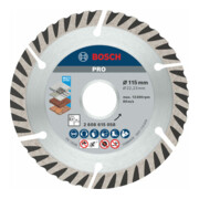 Lame de scie diamant Bosch Standard pour Universal, 115 x 22,23 x 2 x 10 mm