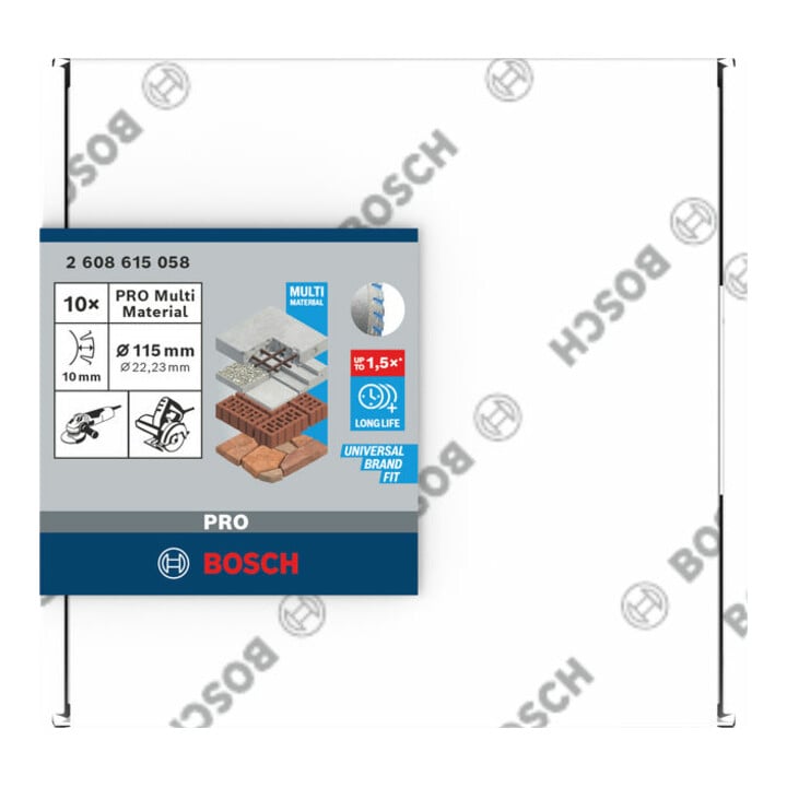 Lame de scie diamant Bosch Standard pour Universal, 115 x 22,23 x 2 x 10 mm
