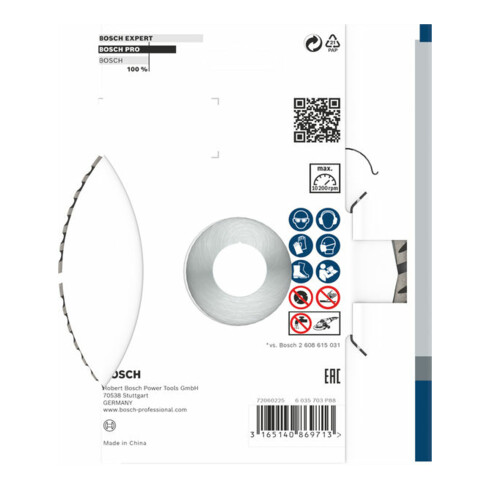 Lame de scie diamant Bosch Standard pour Universal, 150 x 22,23 x 2,4 x 10 mm
