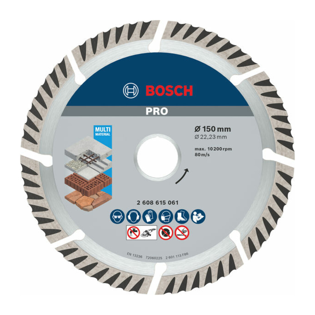 Lame de scie diamant Bosch Standard pour Universal, 150 x 22,23 x 2,4 x 10 mm