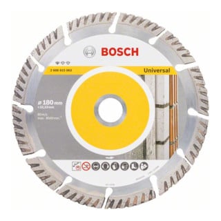 Lame de scie diamant Bosch Standard pour Universal, 180 x 22,23 x 2,4 x 10 mm