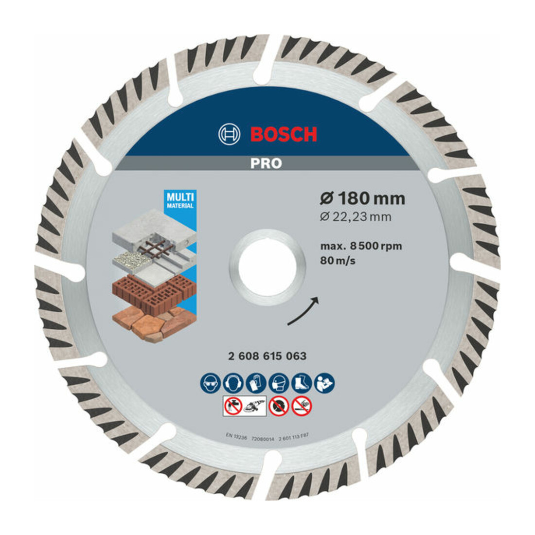 Lame de scie diamant Bosch Standard pour Universal, 180 x 22,23 x 2,4 x 10 mm