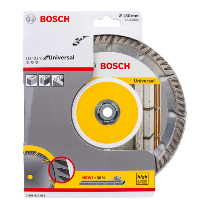 Lame de scie diamant Bosch Standard pour Universal, 180 x 22,23 x 2,4 x 10 mm