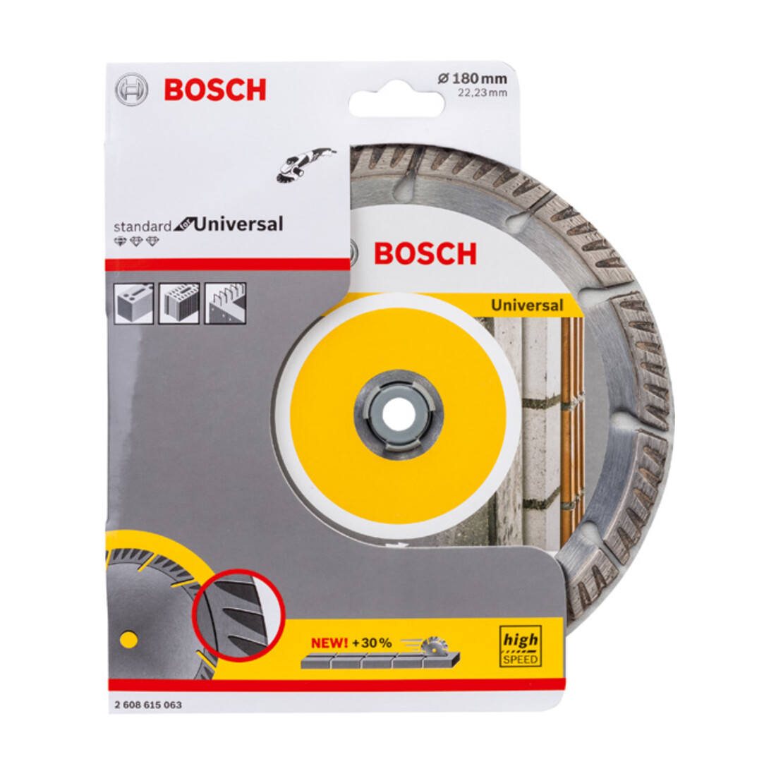 Lame de scie diamant Bosch Standard pour Universal, 180 x 22,23 x 2,4 x 10 mm