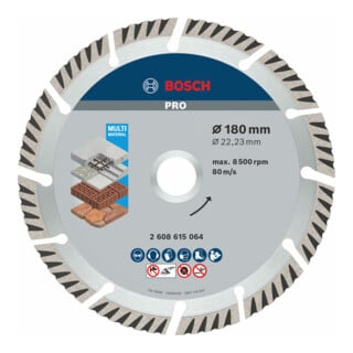 Lame de scie diamant Bosch Standard pour Universal, 180 x 22,23 x 2,4 x 10 mm