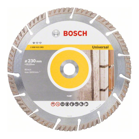 Lame de scie diamant Bosch Standard pour Universal, 230 x 22,23 x 2,6 x 10 mm