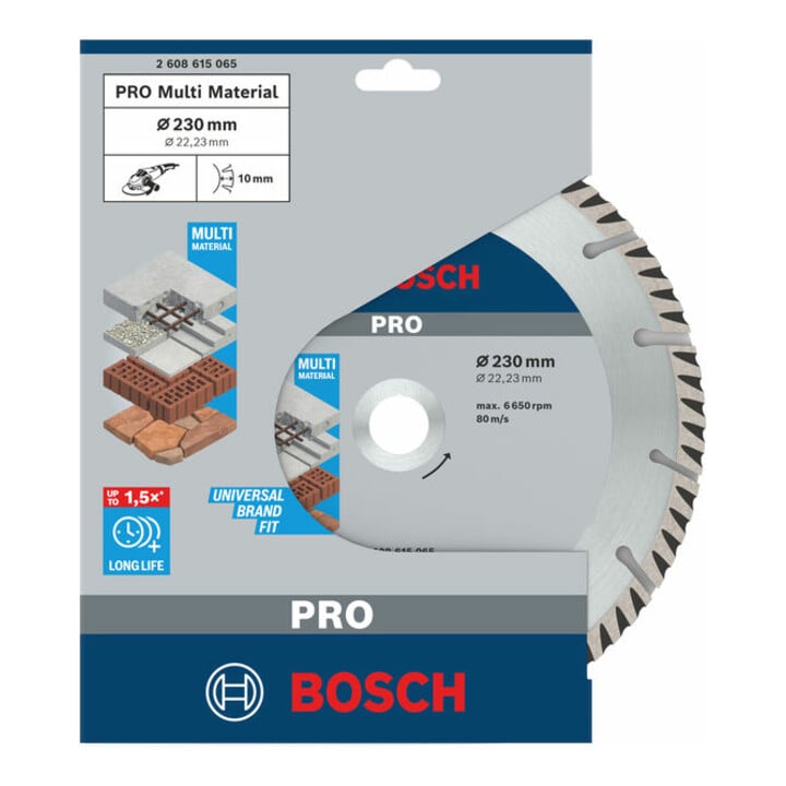 Lame de scie diamant Bosch Standard pour Universal, 230 x 22,23 x 2,6 x 10 mm