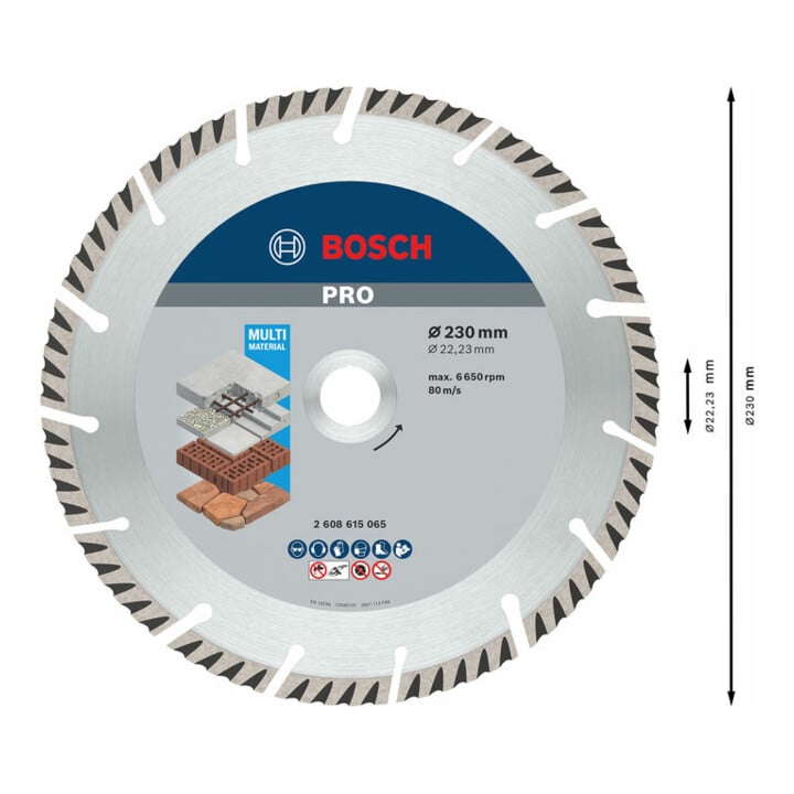 Lame de scie diamant Bosch Standard pour Universal, 230 x 22,23 x 2,6 x 10 mm