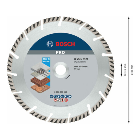 Lame de scie diamant Bosch Standard pour Universal, 230 x 22,23 x 2,6 x 10 mm