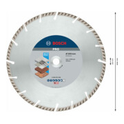 Lame de scie diamant Bosch Standard pour Universal 300 x 20 x 3,3 x 3,3 x 10 mm-2