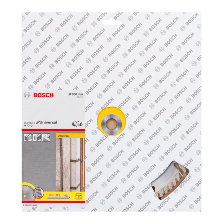 Lame de scie diamant Bosch Standard pour Universal 300 x 20 x 3,3 x 3,3 x 10 mm