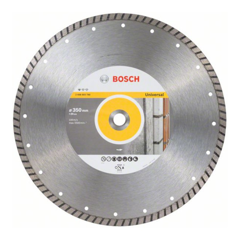 Lame de scie diamant Bosch Standard pour Universal Turbo 350 x 20,00 x 3 x 10 mm