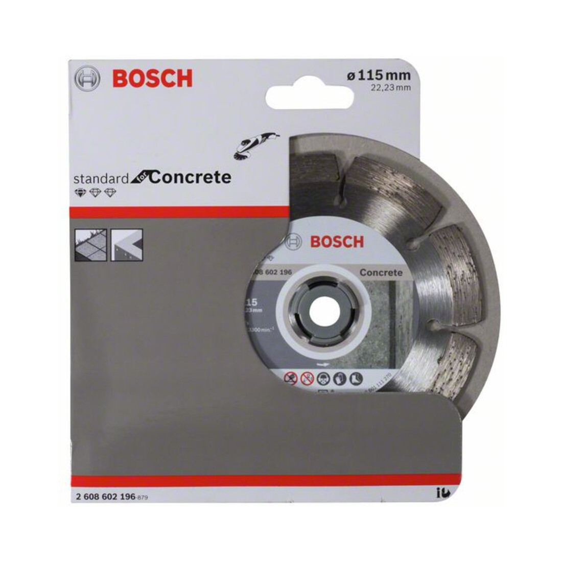 Lame de scie diamantée Bosch Standard pour le béton, 115 x 22,23 x 1,6 x 10 mm