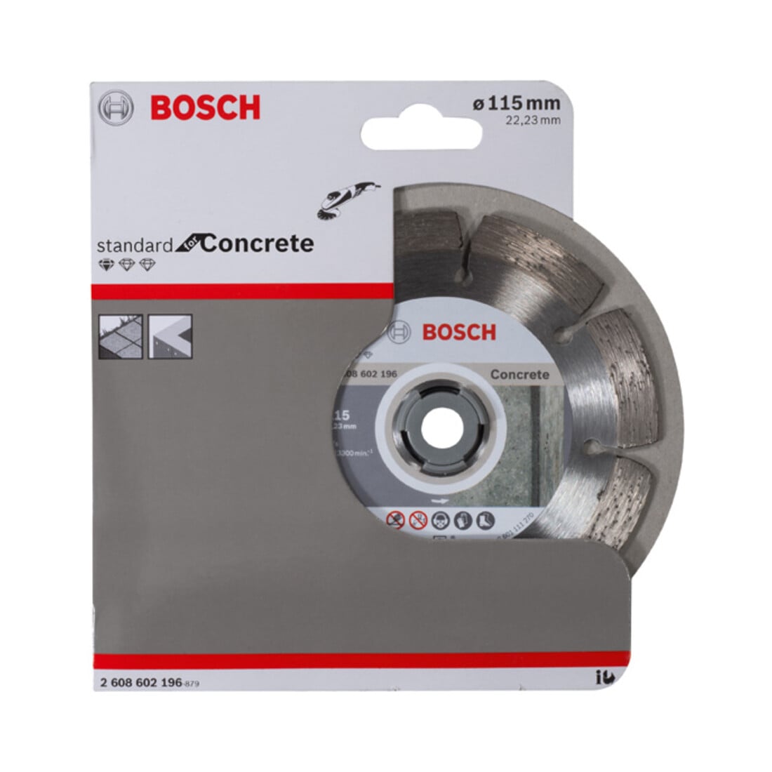 Lame de scie diamantée Bosch Standard pour le béton, 115 x 22,23 x 1,6 x 10 mm