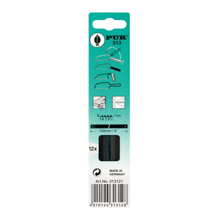 Lame de scie L. de lame 150 mm l. de lame 6 mm grossier p. le bois 12 un. / cart