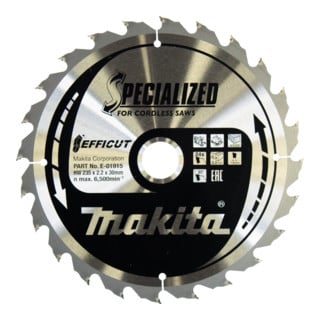Lame de scie Makita EFFICUT 235 x 30 x 24 dents E-01915