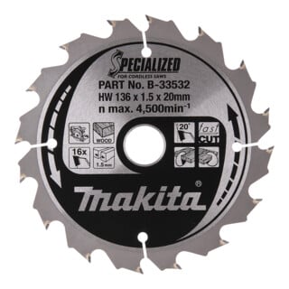 Lame de scie Makita SPECIALIZED 136x20x16Z