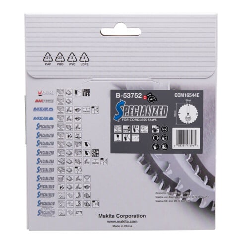 Lame de scie Makita SPECIALIZED 165x20x44Z