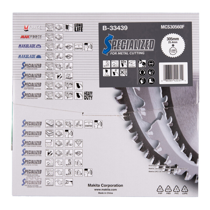 Lame de scie Makita SPECIALIZED 305 x 25, 4 x 60 (B-33439)