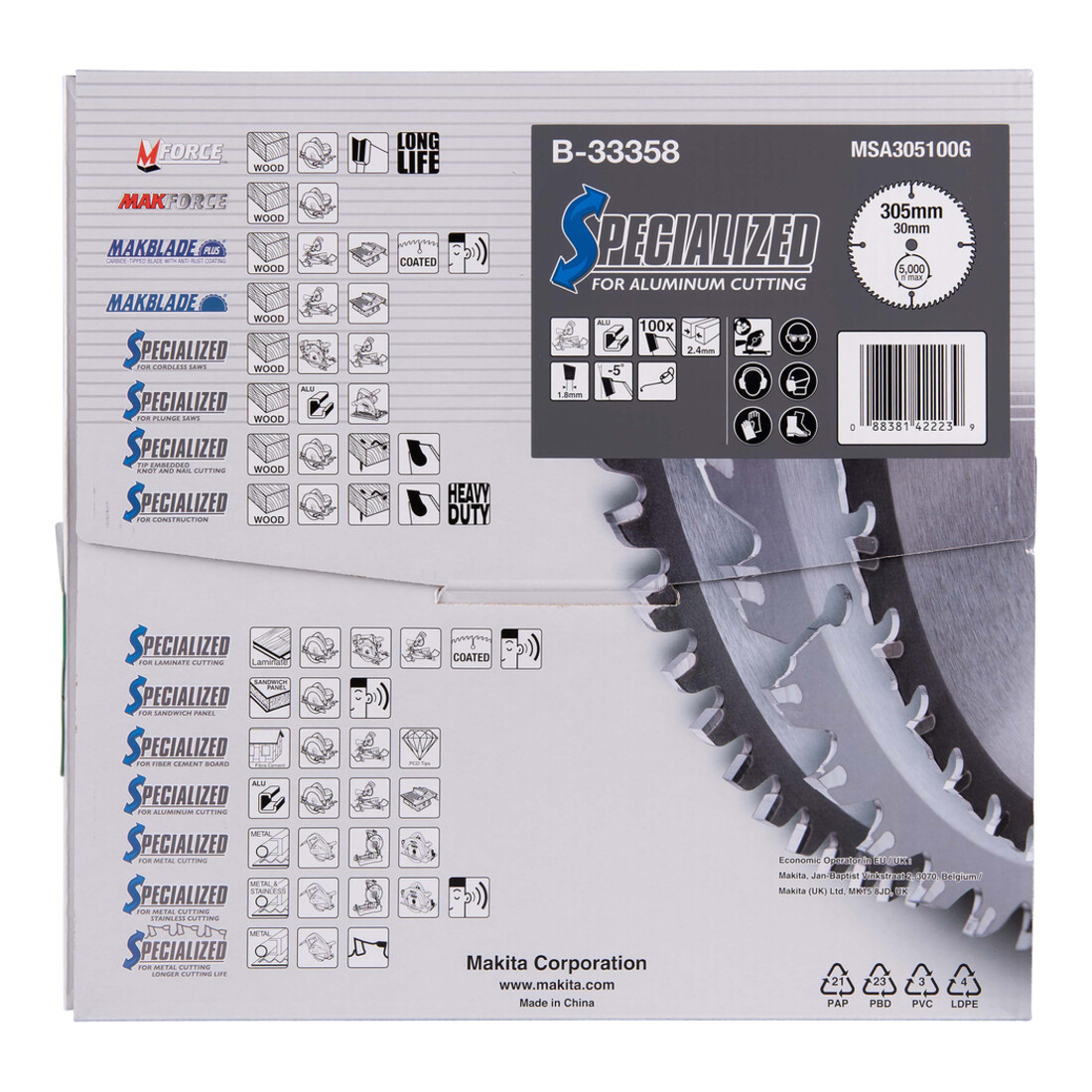 Lame de scie Makita SPECIALIZED 305x30x100Z (B-33358)