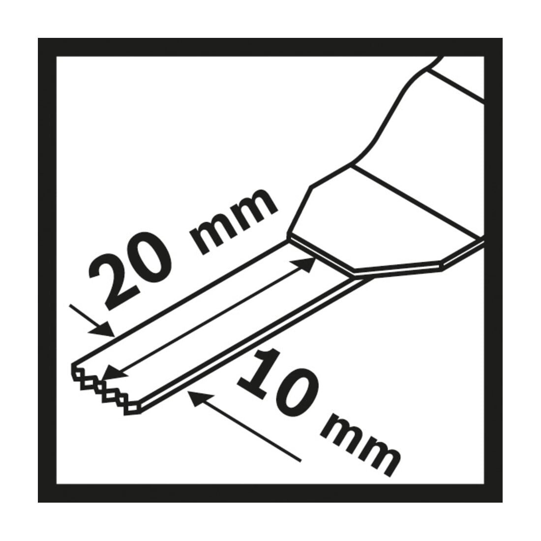 Lame de scie plongeante AIZ 10AB l.10mm L.20mm matériau Bi-métal pour clous et p