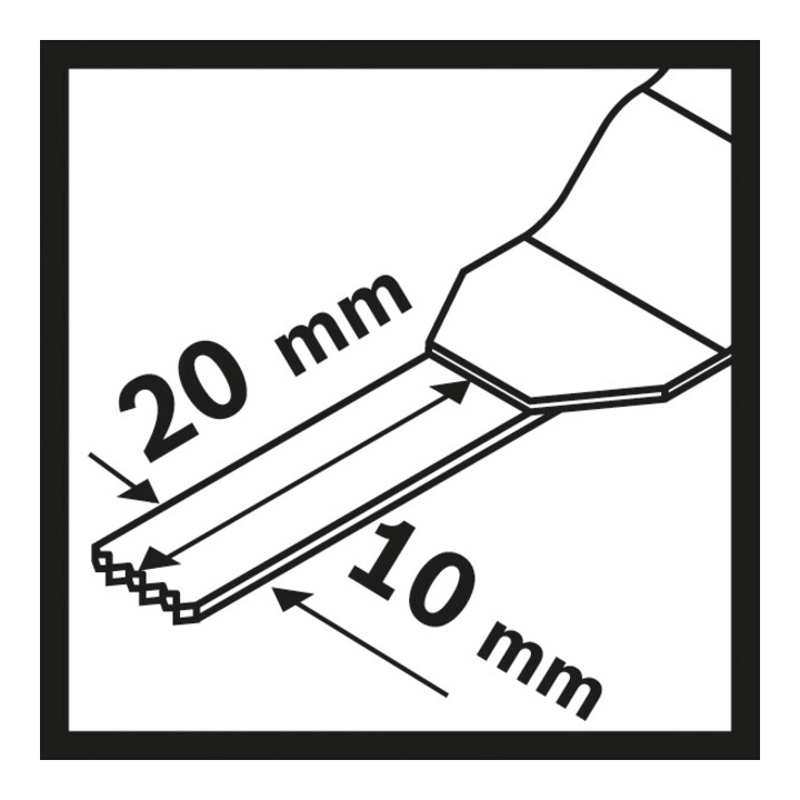 Lame de scie plongeante AIZ 10AB l.10mm L.20mm matériau Bi-métal pour clous et p
