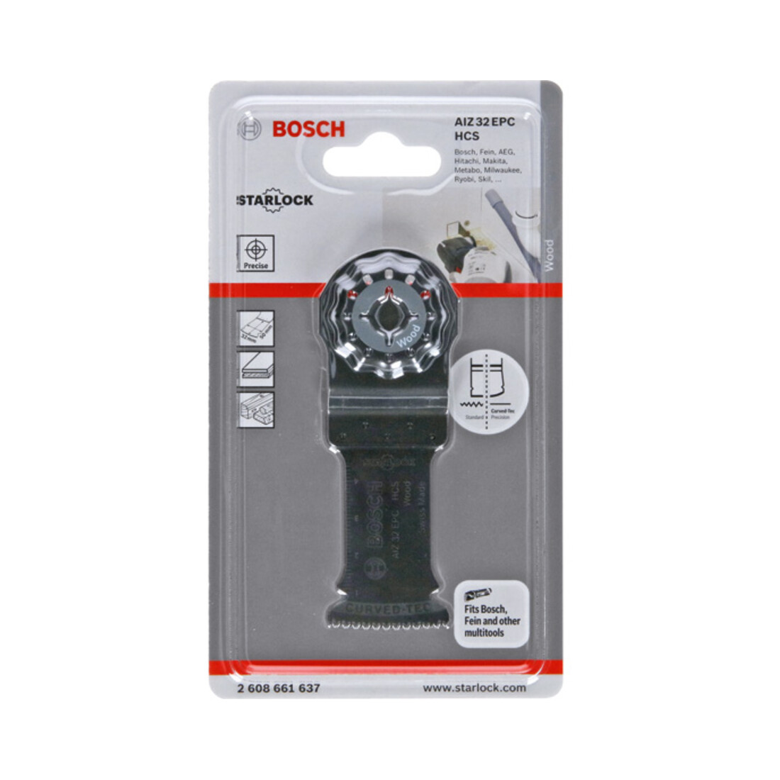 Lame de scie plongeante Bosch AIZ 32 EC Bois, HCS, 40 x 32 mm