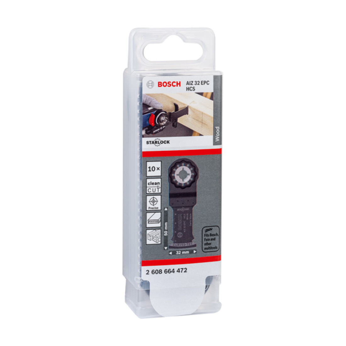 Lame de scie plongeante Bosch AIZ 32 EC Bois, HCS, 40 x 32 mm