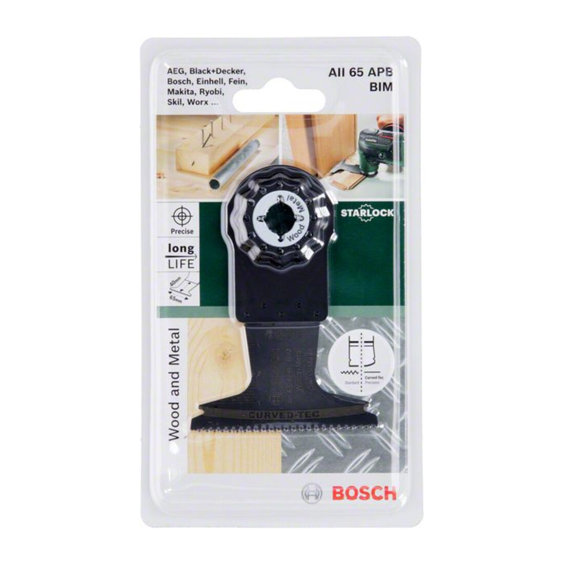 Lame de scie plongeante Bosch BIM PAII 65 APB Bois et métal, 65 x 50 mm, bricolage