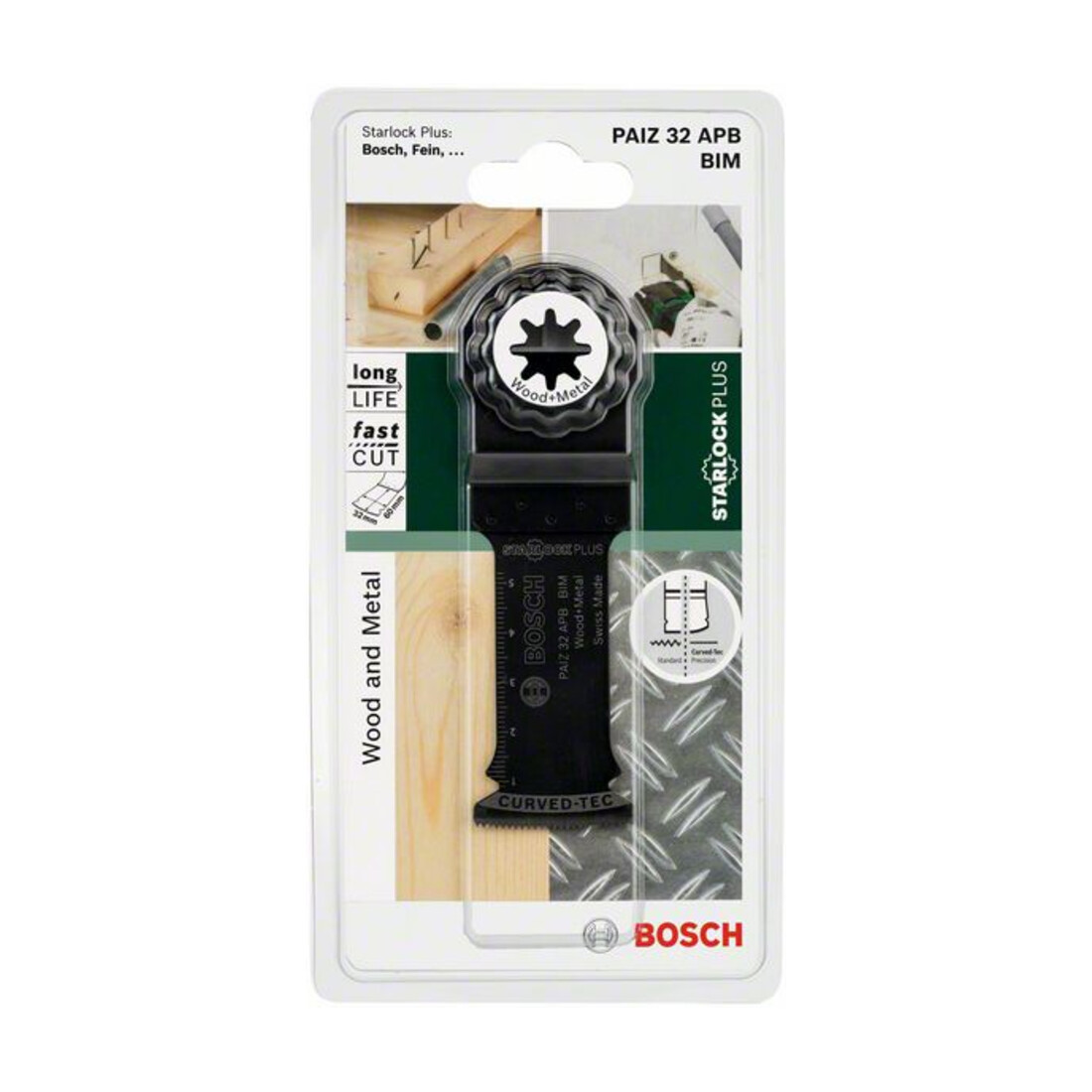 Lame de scie plongeante Bosch BIM PAIZ 32 APB Bois et métal, 60 x 32 mm, bricolage
